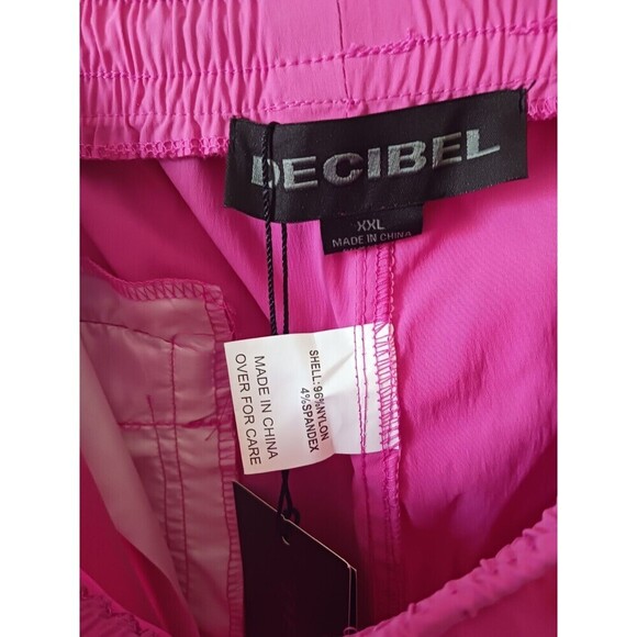 Decibel Buckle Strap Cargo Pants Streetwear Pockets Pink 2XL - Picture 5 of 10
